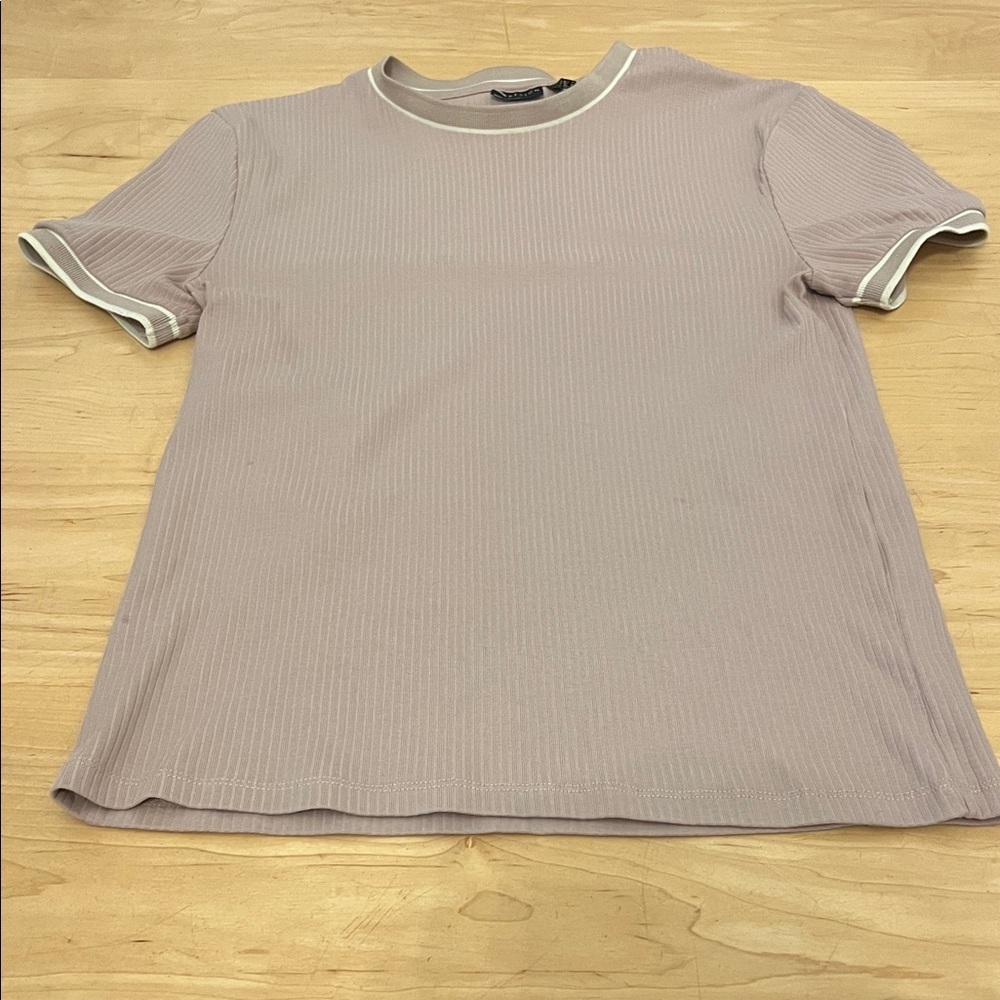 ASOS Casual Ribbed Short Sleeve Top